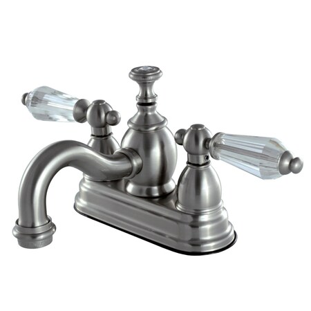 Kingston Brass KS7108WLL 4" Centerset Bathroom Faucet, Brushed Nickel KS7108WLL